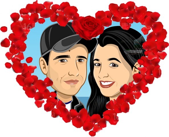 caricatura personalizada casamento